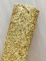 Premium Chunky Glitter Fabric Solid Color Bright Gold