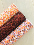 Printed Pebbled Faux Leather Pumpkin Spice