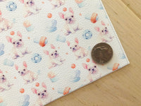 Printed Pebbled Faux Leather Dogs