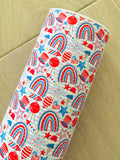 Printed Pebbled Faux Leather Independence Day Design