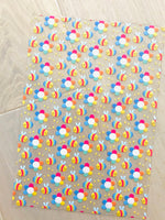 Printed Transparent Jelly Sheet Bee and Floral