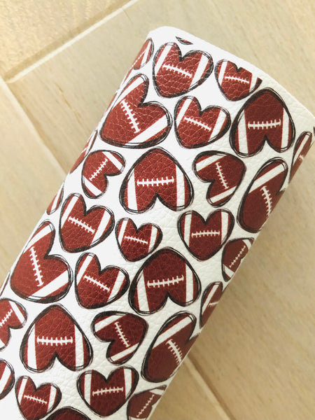 Printed Pebbled Faux Leather Football