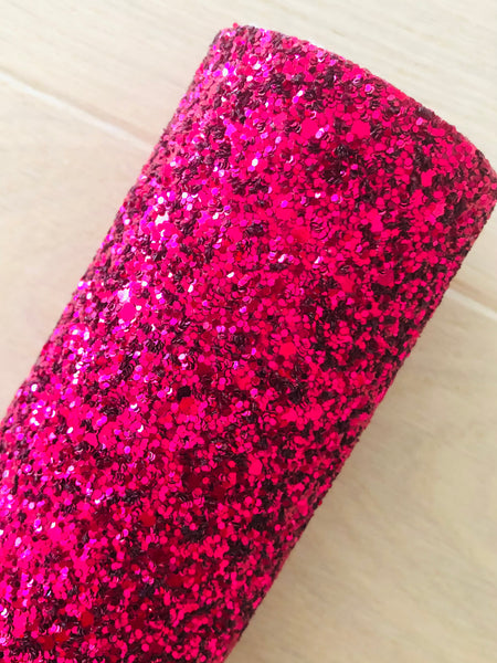 Pink Chunky Glitter Fabric Sheet