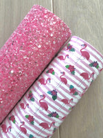 Lux Pink Chunky Glitter Fabric Sheet