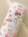 Printed Pebbled Faux Leather Farm Animals