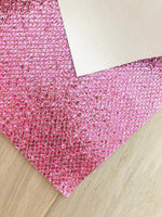 Pink and Silver Glitter Fabric