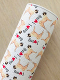 Printed Pebbled Faux Leather Dogs