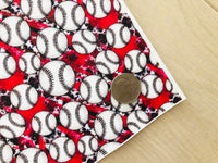 Printed Pebbled Faux Leather Baseball