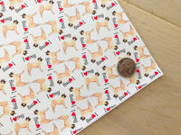 Printed Pebbled Faux Leather Dogs