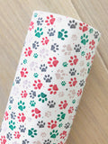 Custom Printed Smooth Leather Dog Paw Prints - Soft Felt Backing