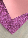 Lux Pink Chunky Glitter Fabric Sheet