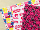 Printed Pebbled Faux Leather Barbie