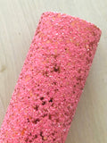 Pink Chunky Glitter Fabric