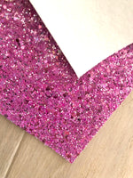 Pink Lavender Chunky Glitter Fabric - Felt Backing