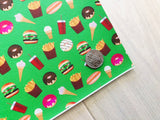 Printed faux leather Burgers, Donuts, Hotdogs, Ice Creams, Fries