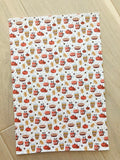 Custom Printed Smooth Faux Leather Pumpkin Spice Coffee - White Felt Backing