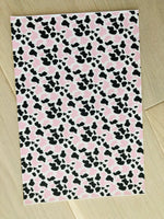 Printed Pebbled Faux Leather Cow Print