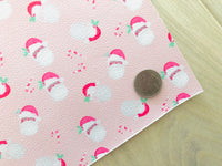 Printed Pebbled Faux Leather Santa