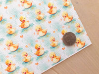 Printed Pebbled Faux Leather Little Duckling