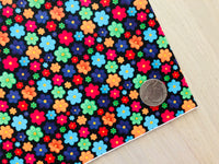 Printed Pebbled Faux Leather Flowers (5 Options)