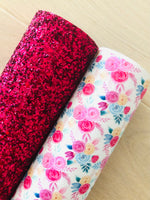 Pink Chunky Glitter Fabric Sheet