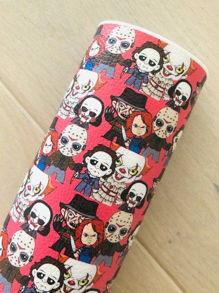 Printed Faux Leather Halloween