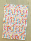 Printed Pebbled Faux Leather Daisy Flowers