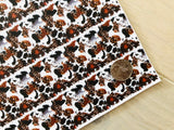 Printed Pebbled Faux Leather Cow Print