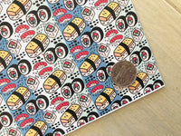 Printed Pebbled Faux Leather Sushi Design