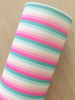 Printed Pebbled Faux Leather Pastel Color Strips