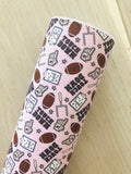 Printed Pebbled Faux Leather Football