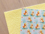 Printed Pebbled Faux Leather Little Duckling