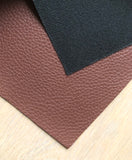 Solid Color Faux Leather Brown