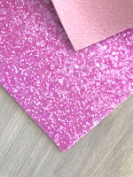 Lux Pink Chunky Glitter Fabric Sheet