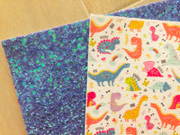 Printed Pebbled Faux Leather Dinosaurs