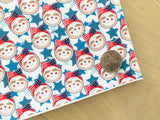 Printed Pebbled Faux Leather July 4th Sloth