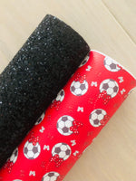 Printed Pebbled Faux Leather Soccer