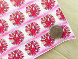 Printed Pebbled Faux Leather Breast Cancer Awareness Pink Ribbon