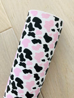 Printed Pebbled Faux Leather Cow Print