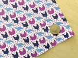 Custom Printed Smooth Leather Farm Chicken and Floral Background  Bundle