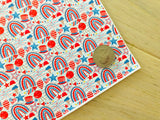 Printed Pebbled Faux Leather Independence Day Design