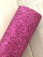 Iridescent Pink Chunky Glitter Fabric - Felt Backing