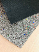 Mixed Black Chunky Glitter Fabric - Black Felt Backing