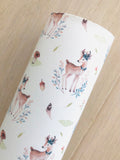 Custom Printed Smooth Faux Leather Deers