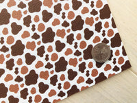 Printed Pebbled Faux Leather Cow Print