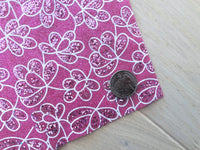 Pink Floral Glitter Fabric Sheet