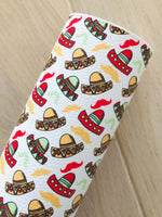 Printed Pebbled Leather Sombrero