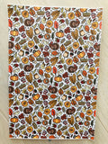 Printed Pebbled Faux Leather Thanksgiving Elements