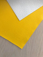 Textured Solid Yellow Faux Leather