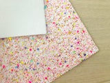 Mixed White Chunky Glitter Fabric